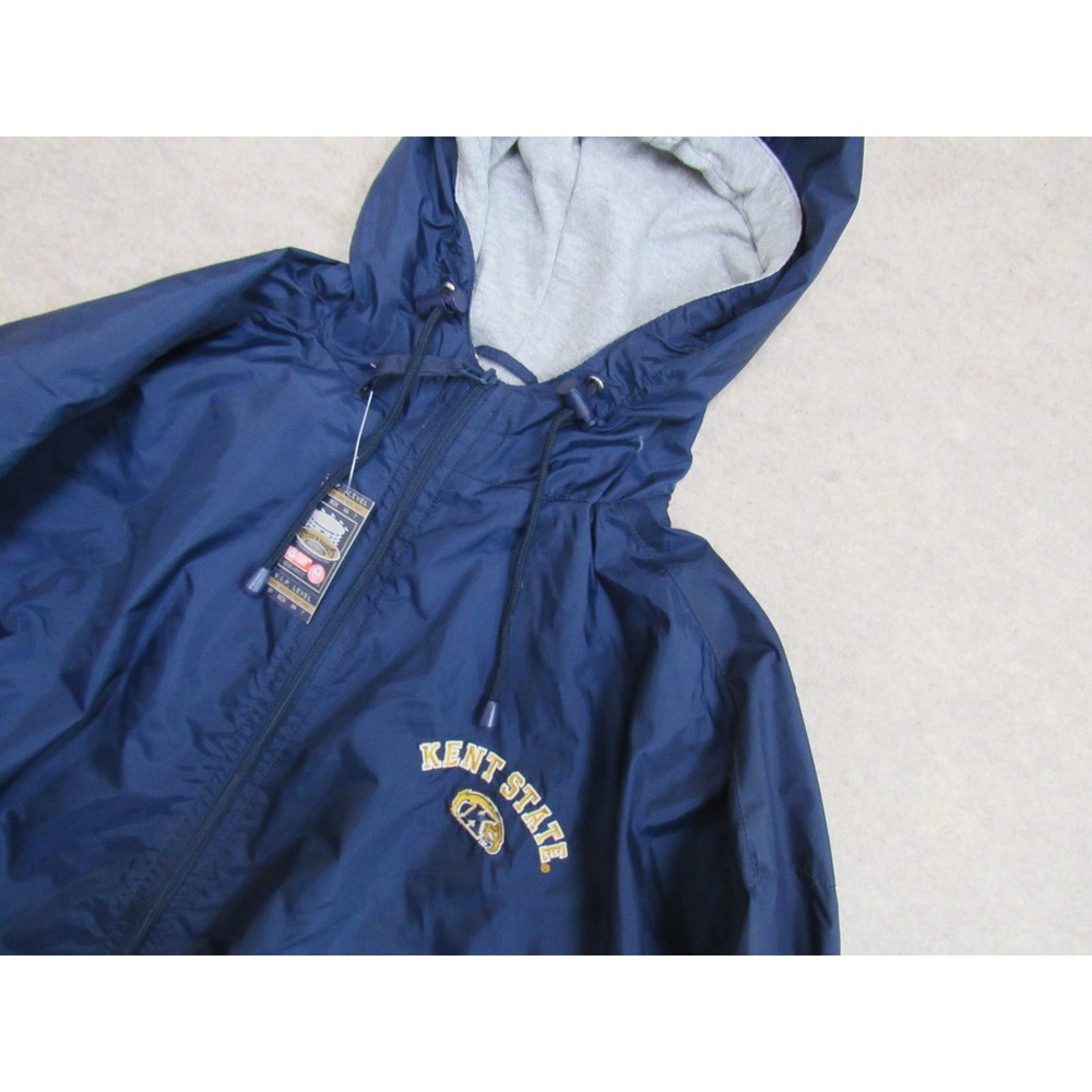 Steve & Barrys Kent State Golden Flashes Windbreaker Jacket Navy Blue Mens L NEW